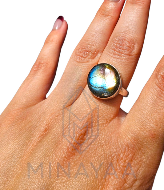 Bague Argent en Labradorite