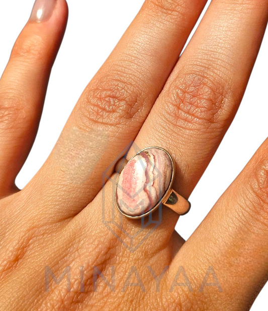 Bague en Argent en Rhodocrosite