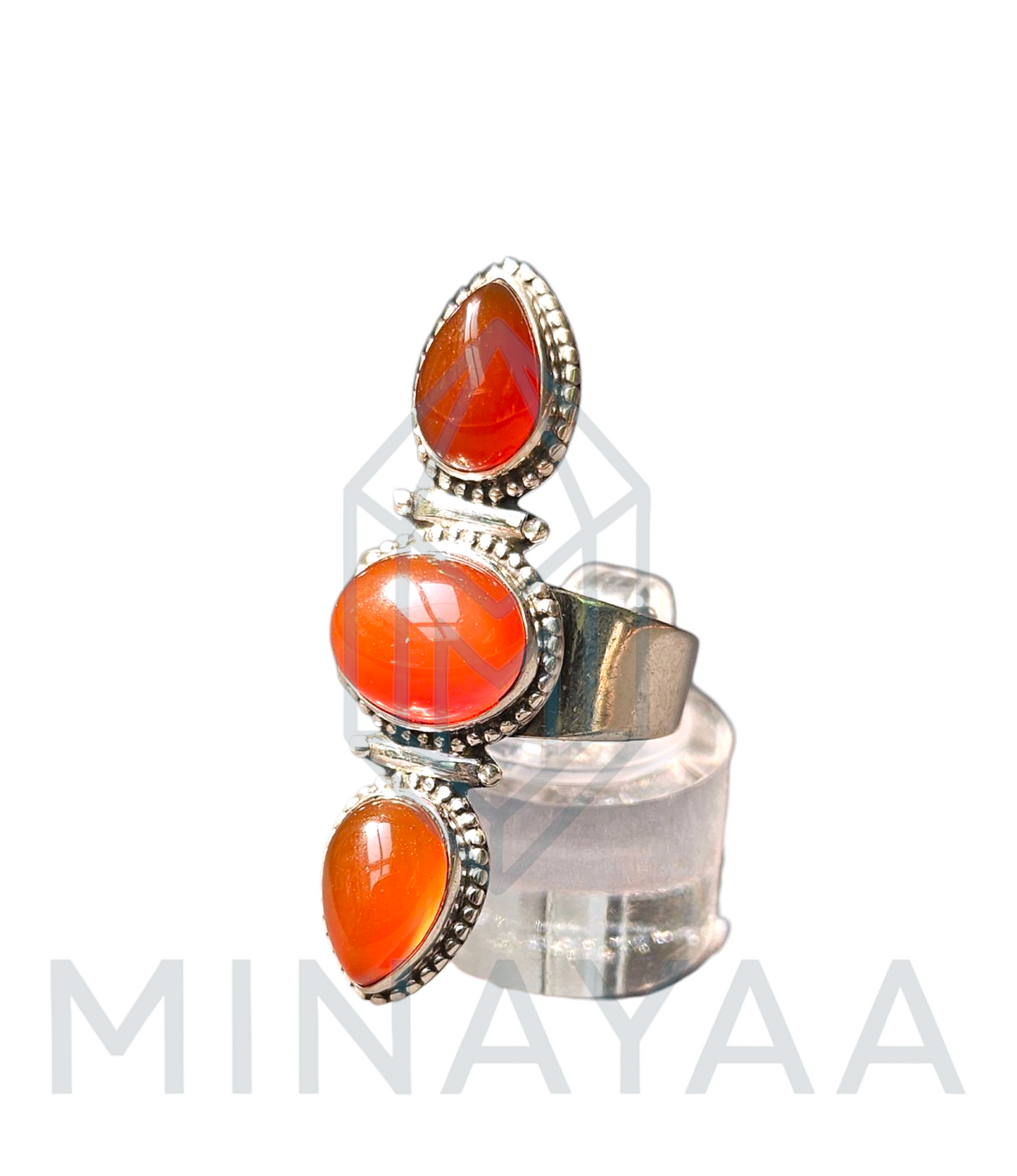 Bague en Argent en Cornaline
