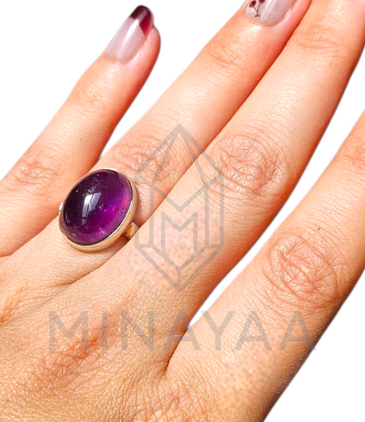 Bague Argent en Améthyste