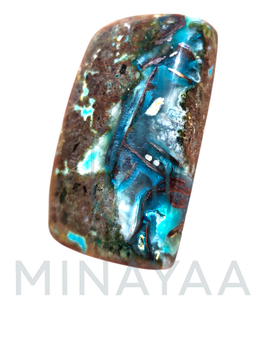 Chrysocolle et cuivre dans Calcédoine