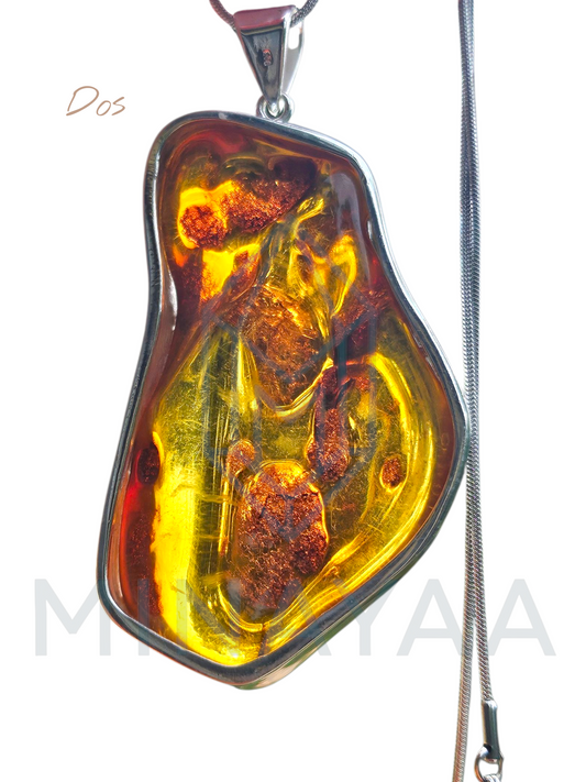 Ambre Baltique sur Argent