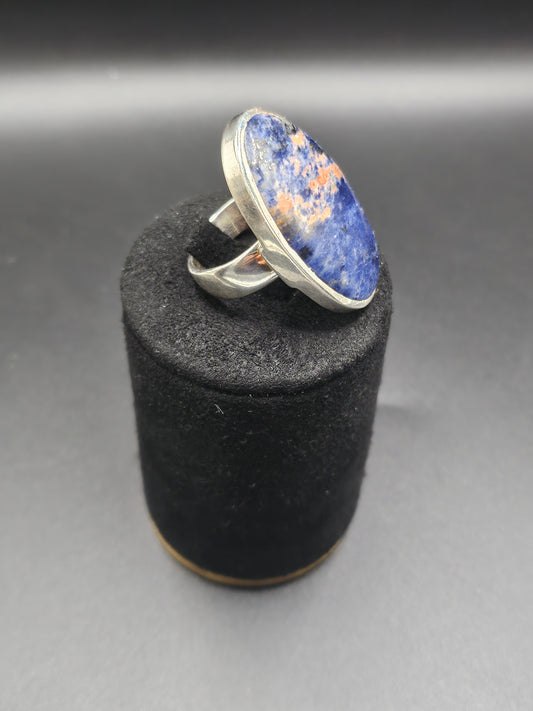 Bague Sodalite - Argent Réglable
