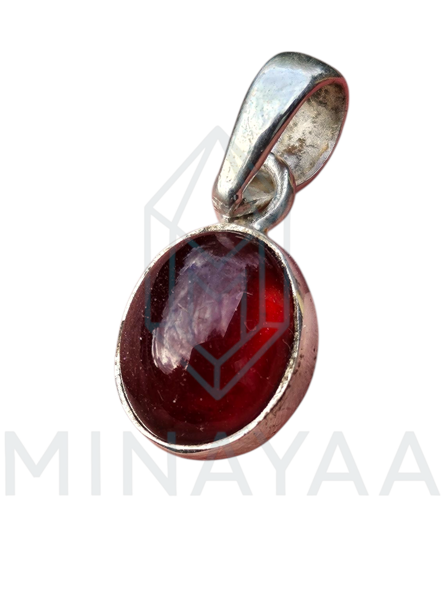 Pendentif Grenat sur Argent 925