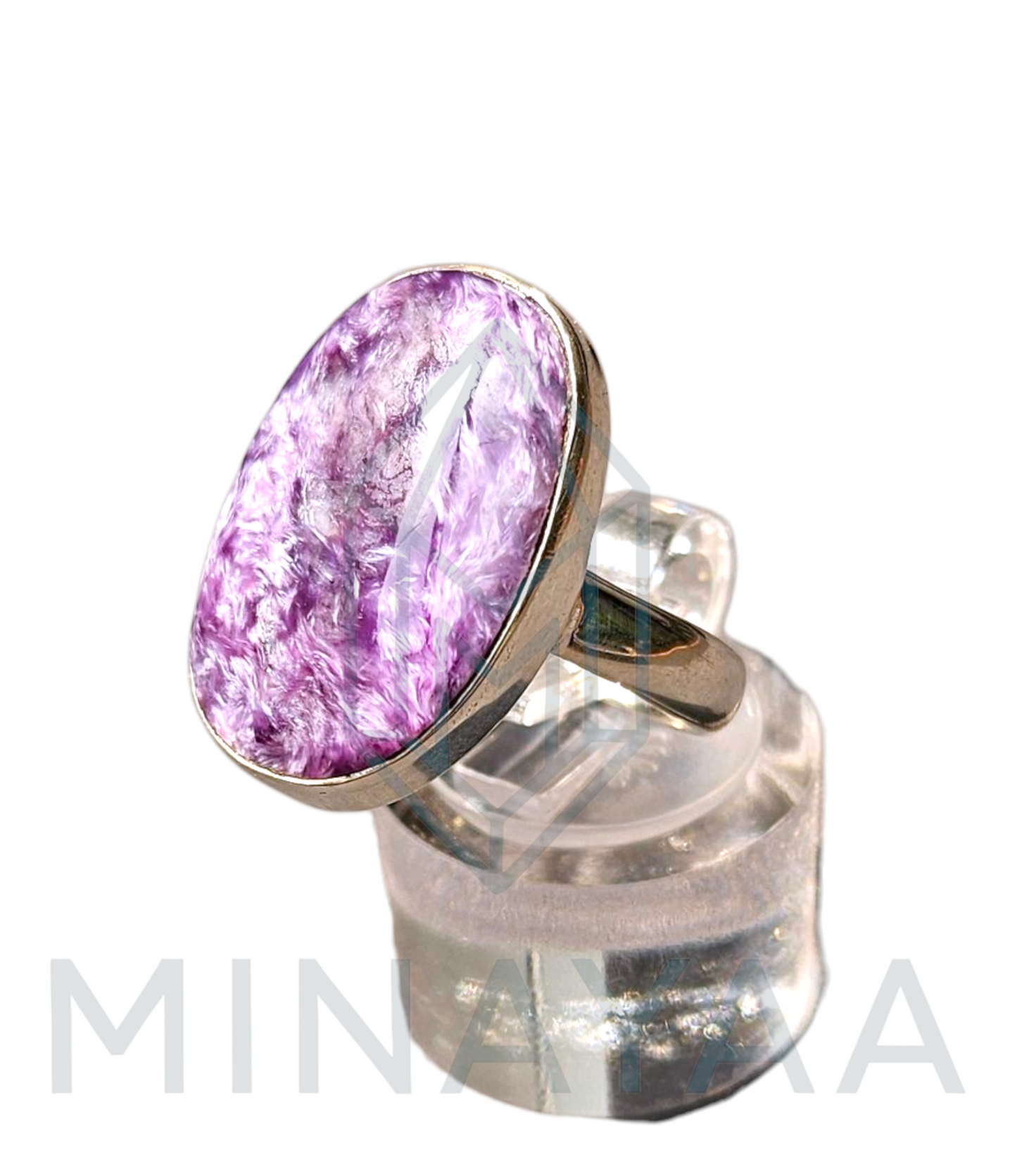 Bague Argent en Charoïte
