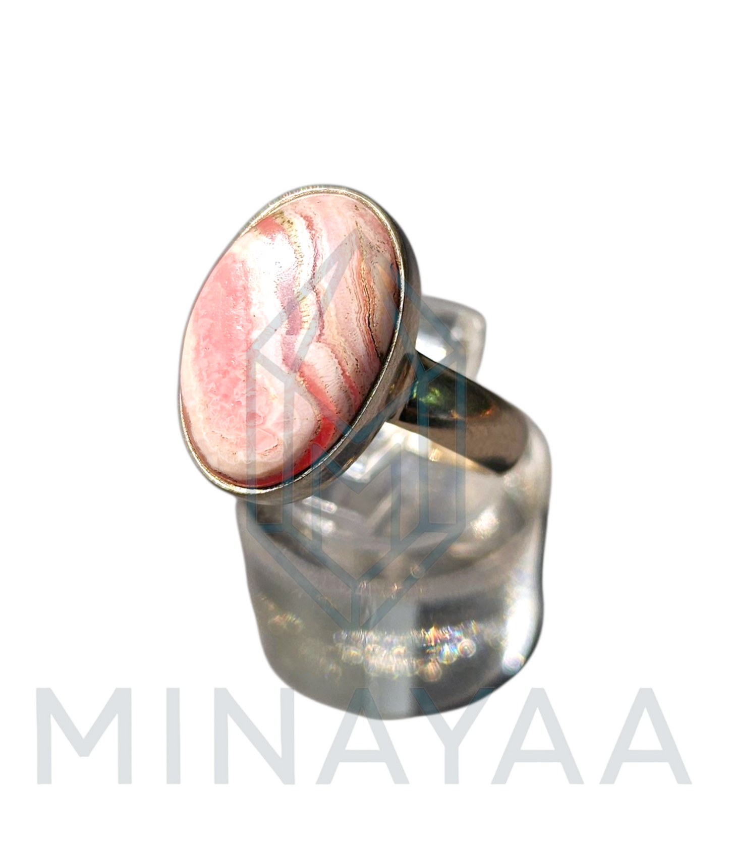 Bague en Argent en Rhodocrosite