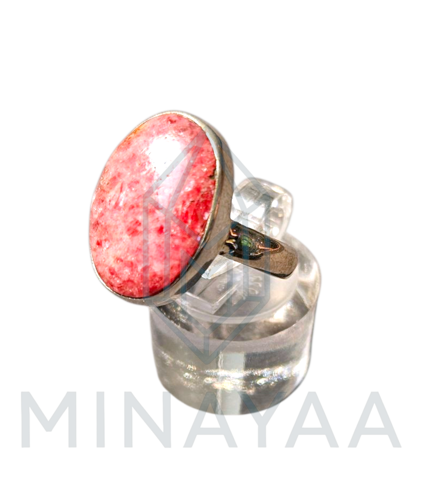 Bague en Argent En Rhodocrosite