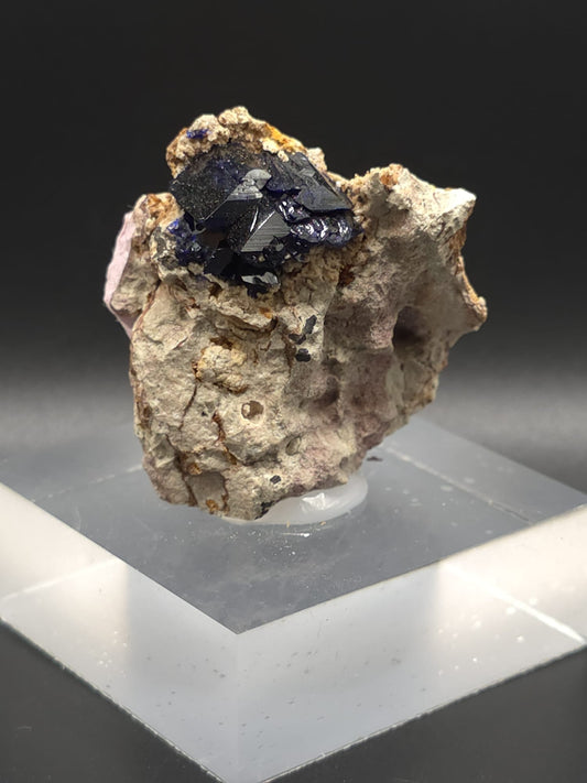 Azurite du Maroc – vue de face angle 2