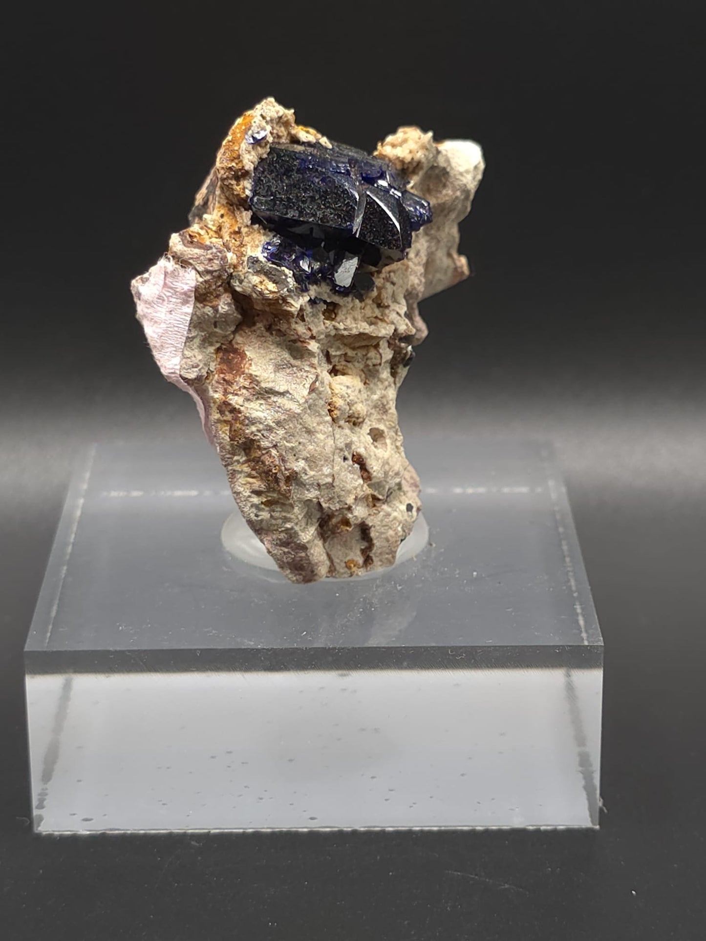 Azurite du Maroc – vue de profil