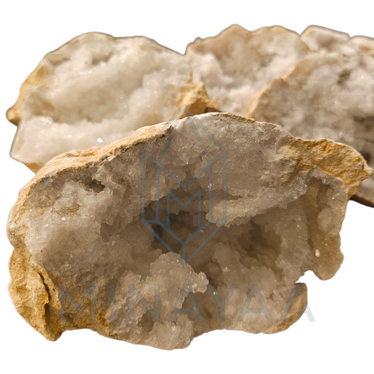 Géode de Cristal de Roche du Maroc - Géode complète Aléatoire