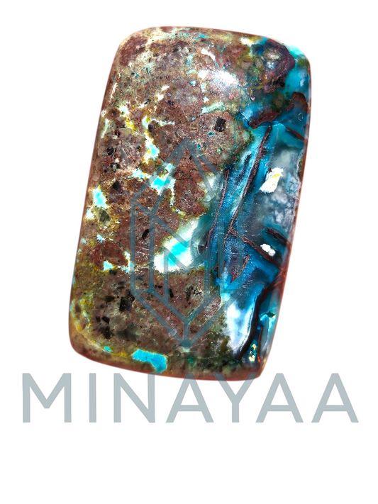 Chrysocolle et cuivre dans Calcédoine