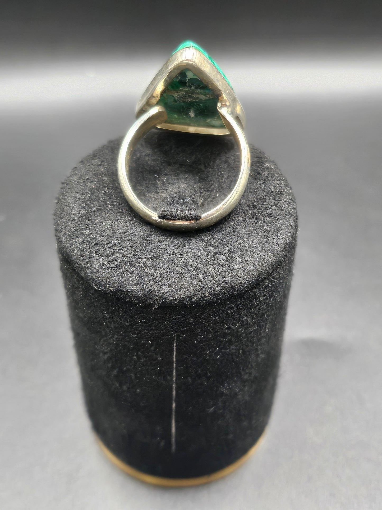 Bague Malachite Chrysocolle - Argent Réglable