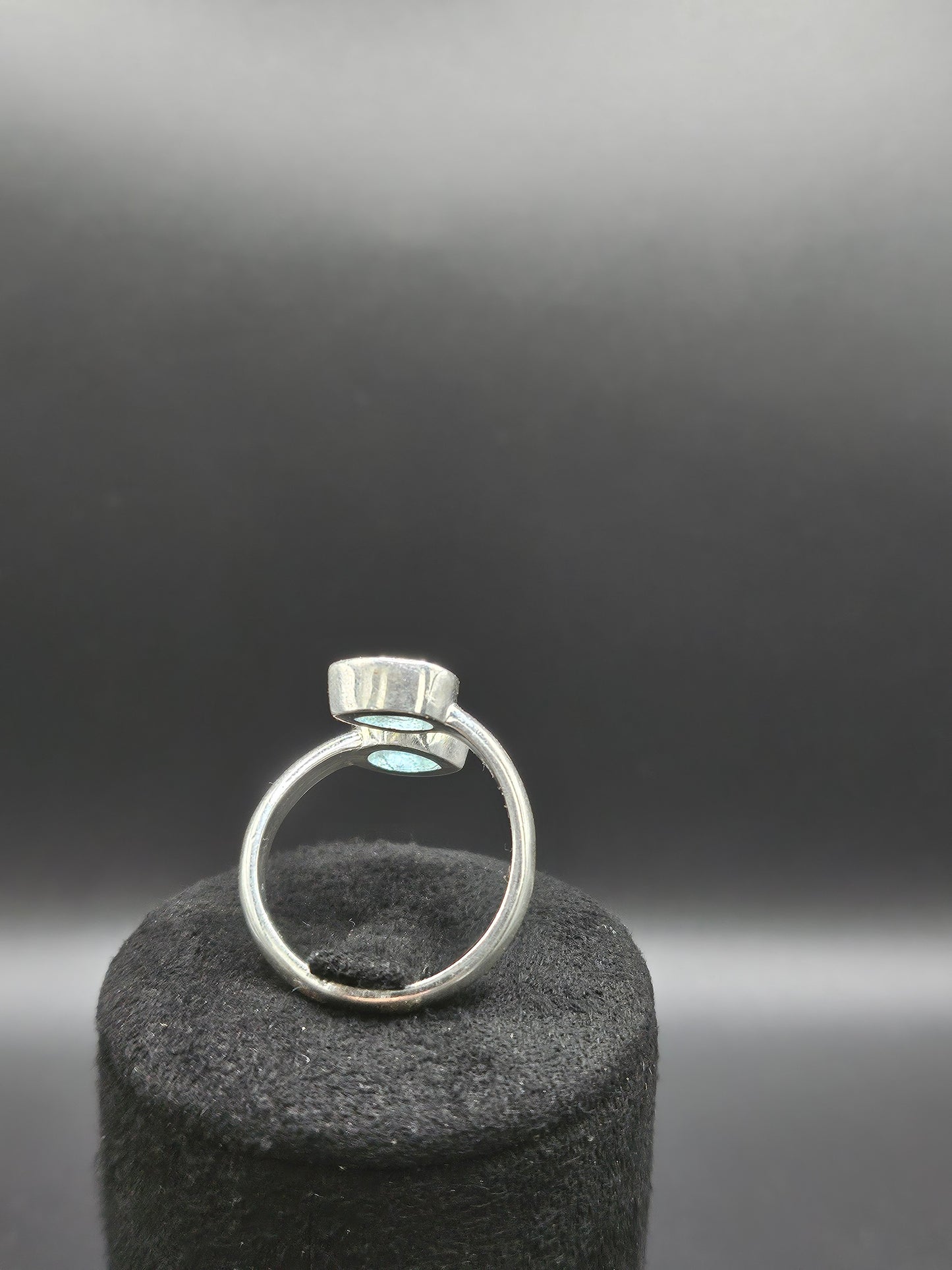 Bague en Topaze Blue London - Argent Réglable