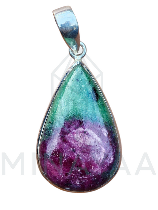 Pendentif Rubis Zoisite sur Argent 925