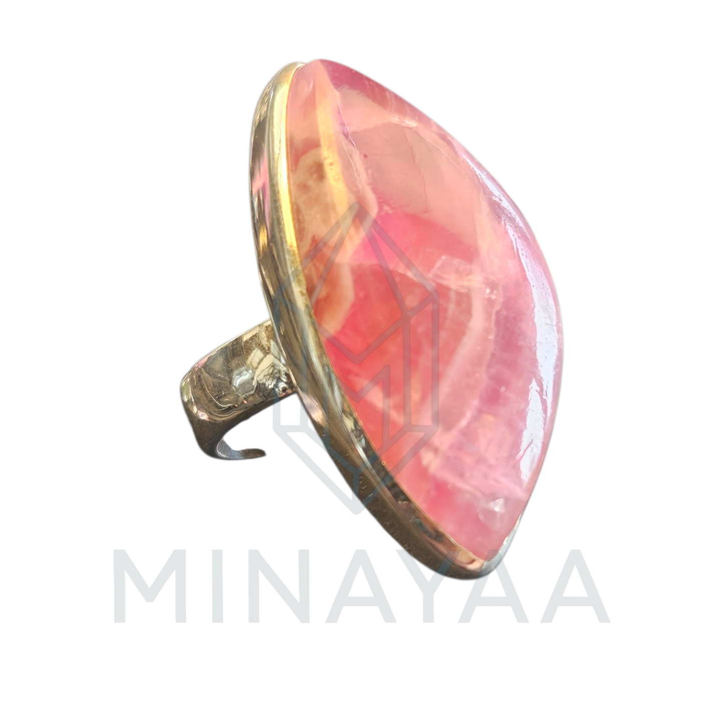 Bague Cobalto-calcite en Argent