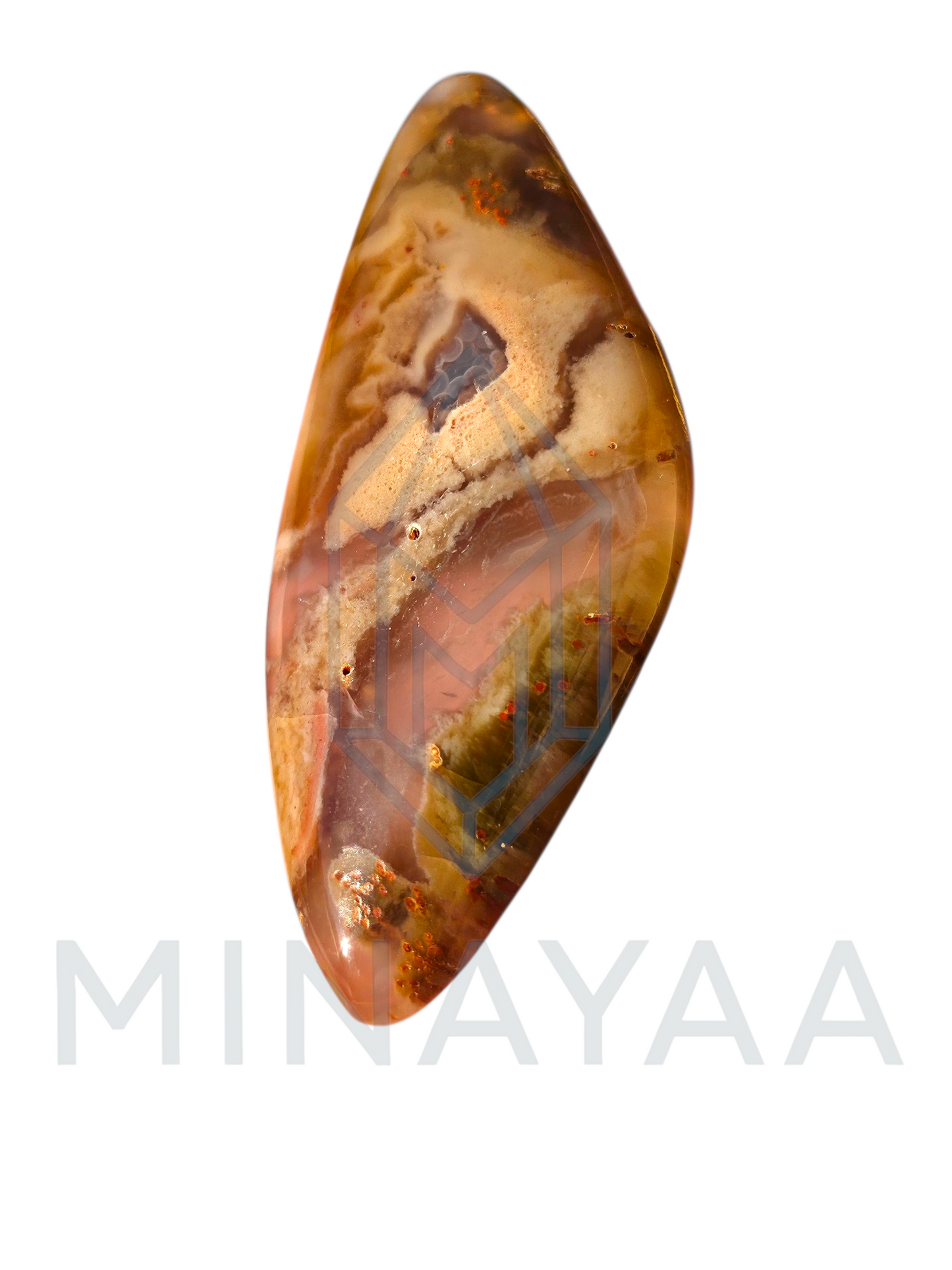 Pendentif Bois fossilisé dans Calcédoine