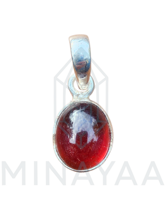Pendentif Grenat sur Argent 925