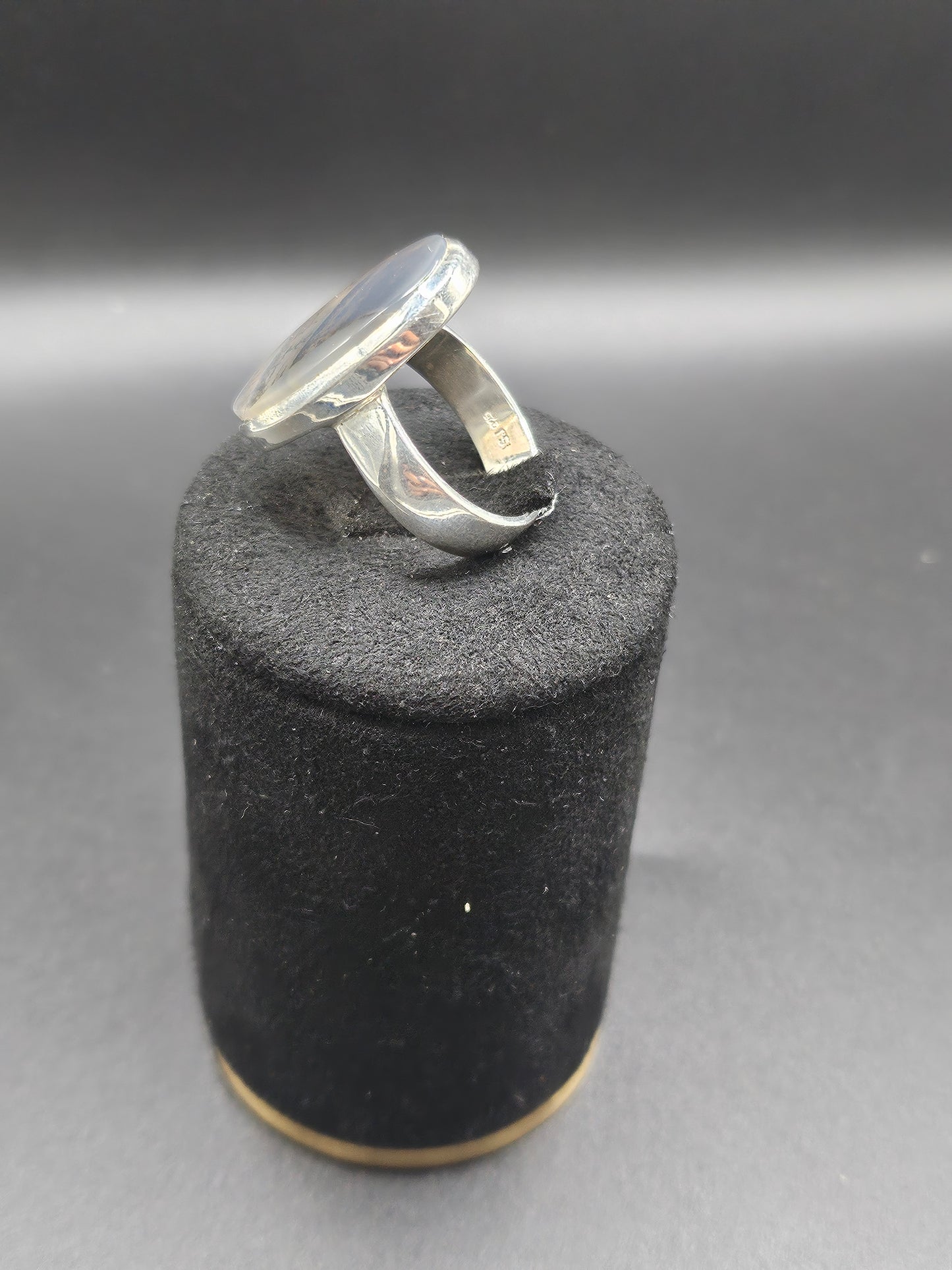 Bague Agate Dendritique - Argent Réglable