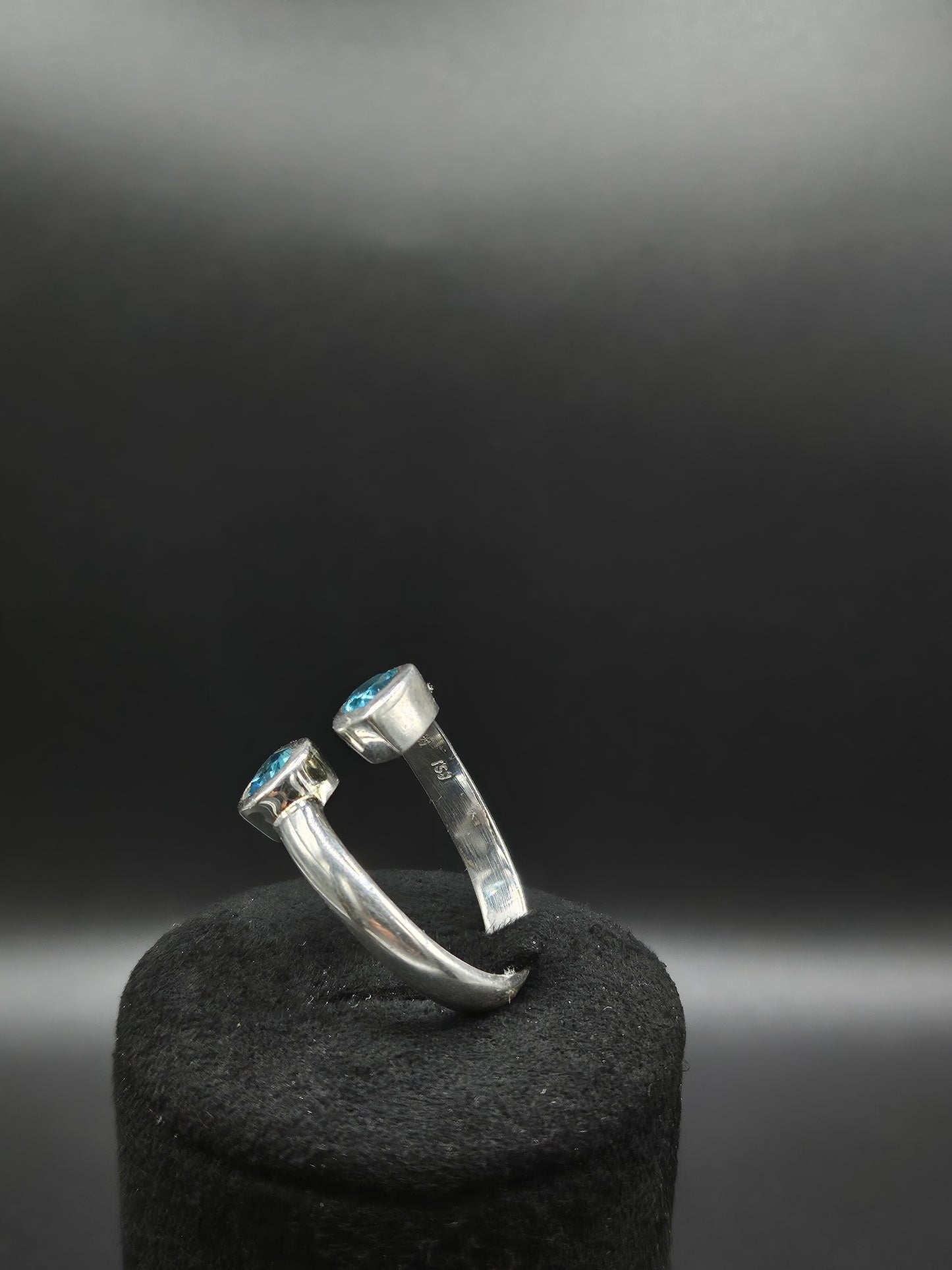 Bague en Topaze Blue London - Argent Réglable