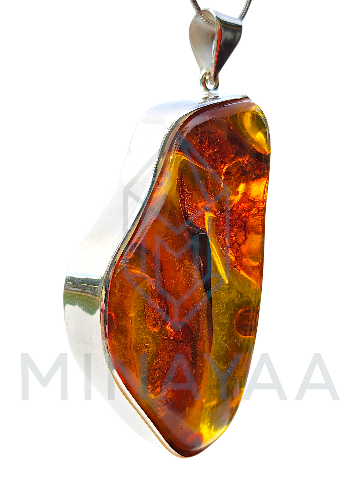 Ambre Baltique sur Argent