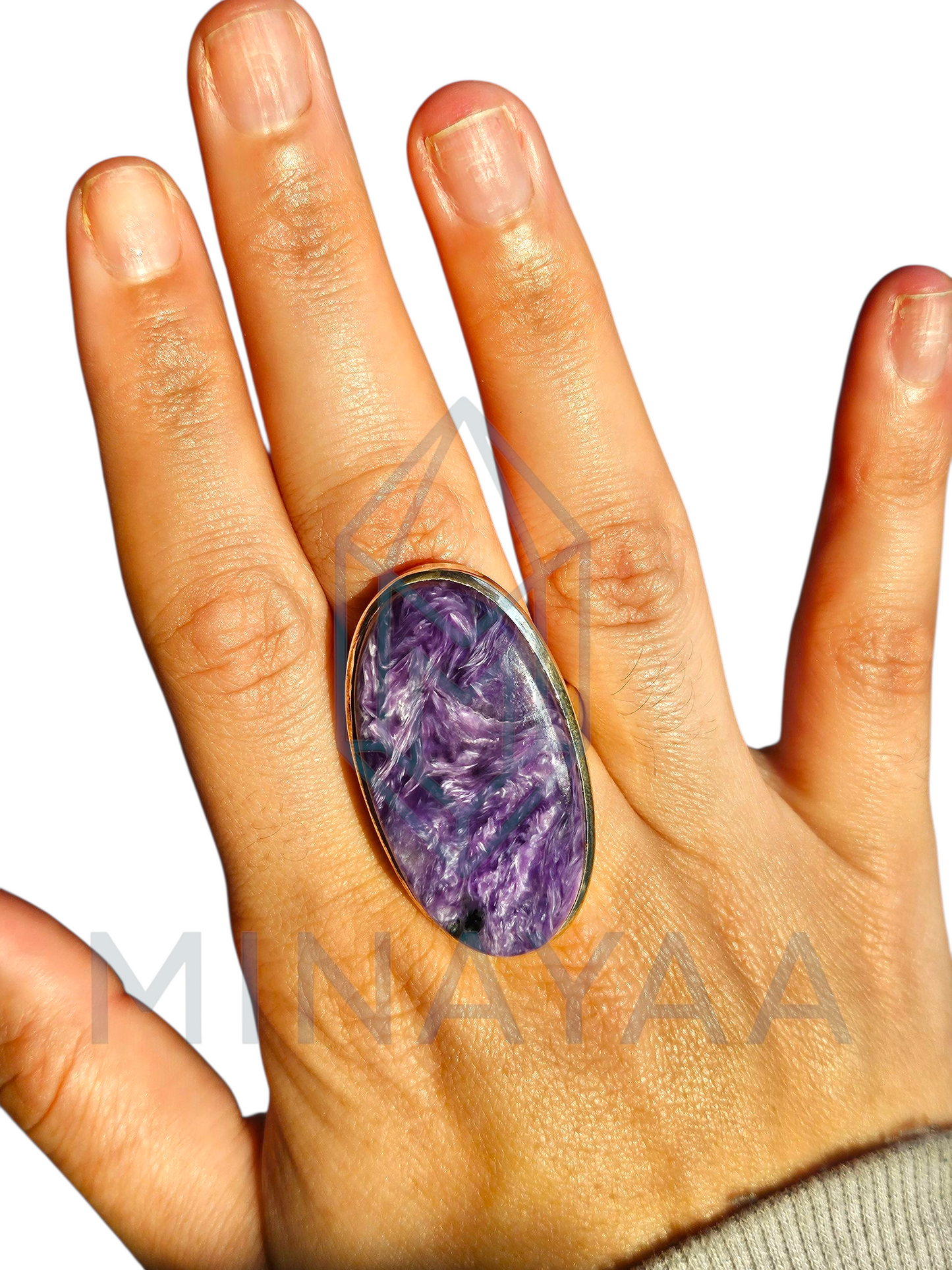 Bague Charoïte sur Argent 925