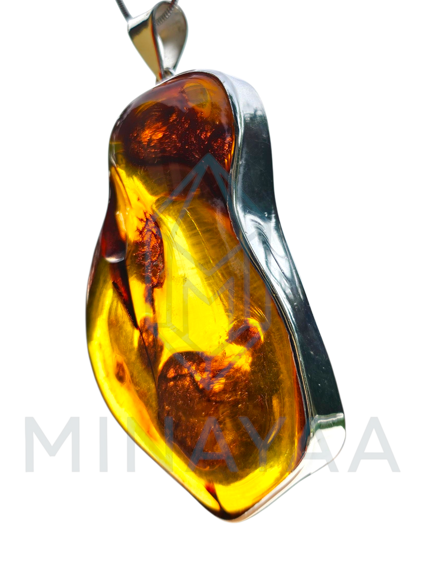 Ambre Baltique sur Argent