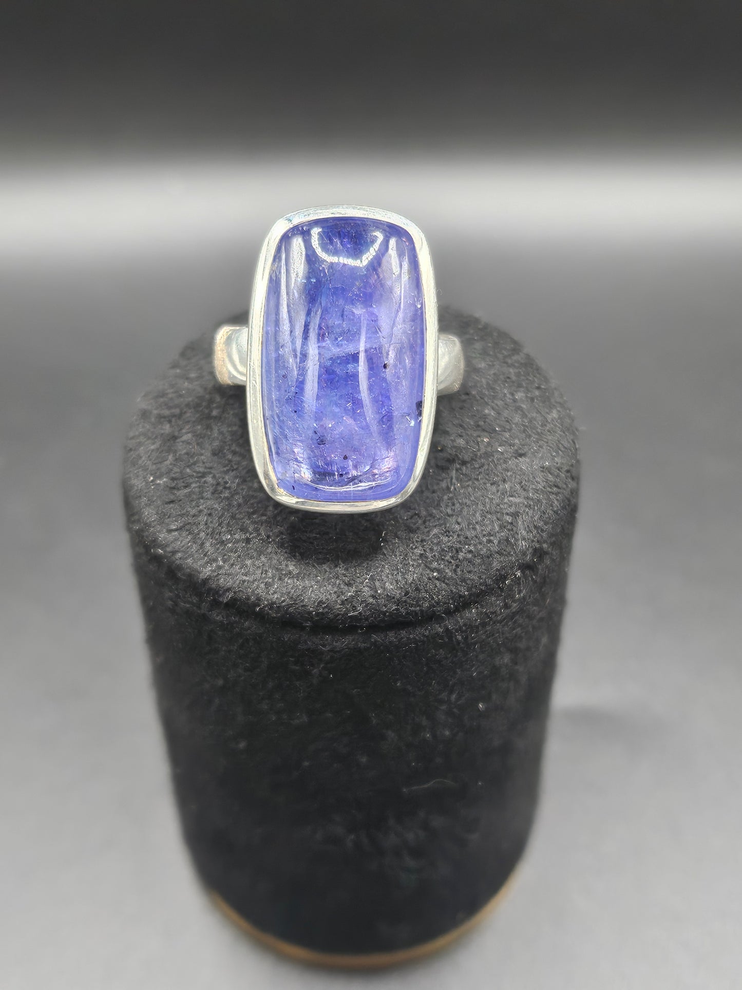 Bague Tanzanite Haute Qualité - Argent Réglable
