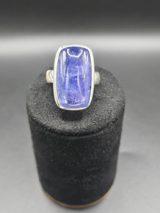 Bague Tanzanite Haute Qualité - Argent Réglable