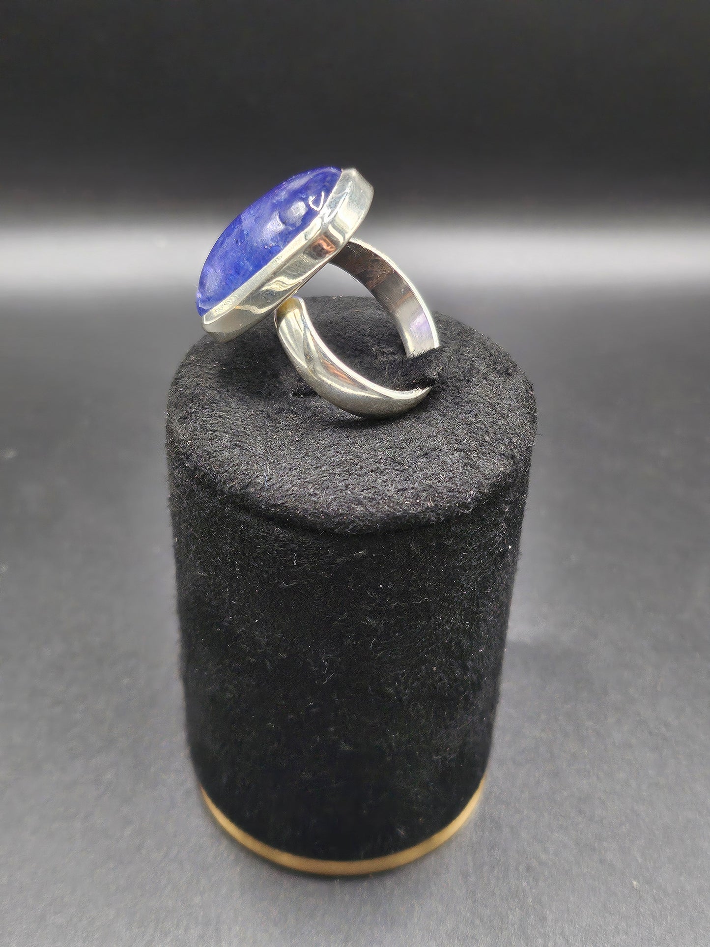 Bague Tanzanite Haute Qualité - Argent Réglable