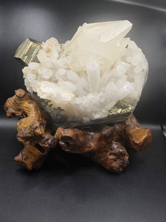 Pyrite & Calcite — Spécimen Naturel de Collection | 1,784 kg | Pièce Unique