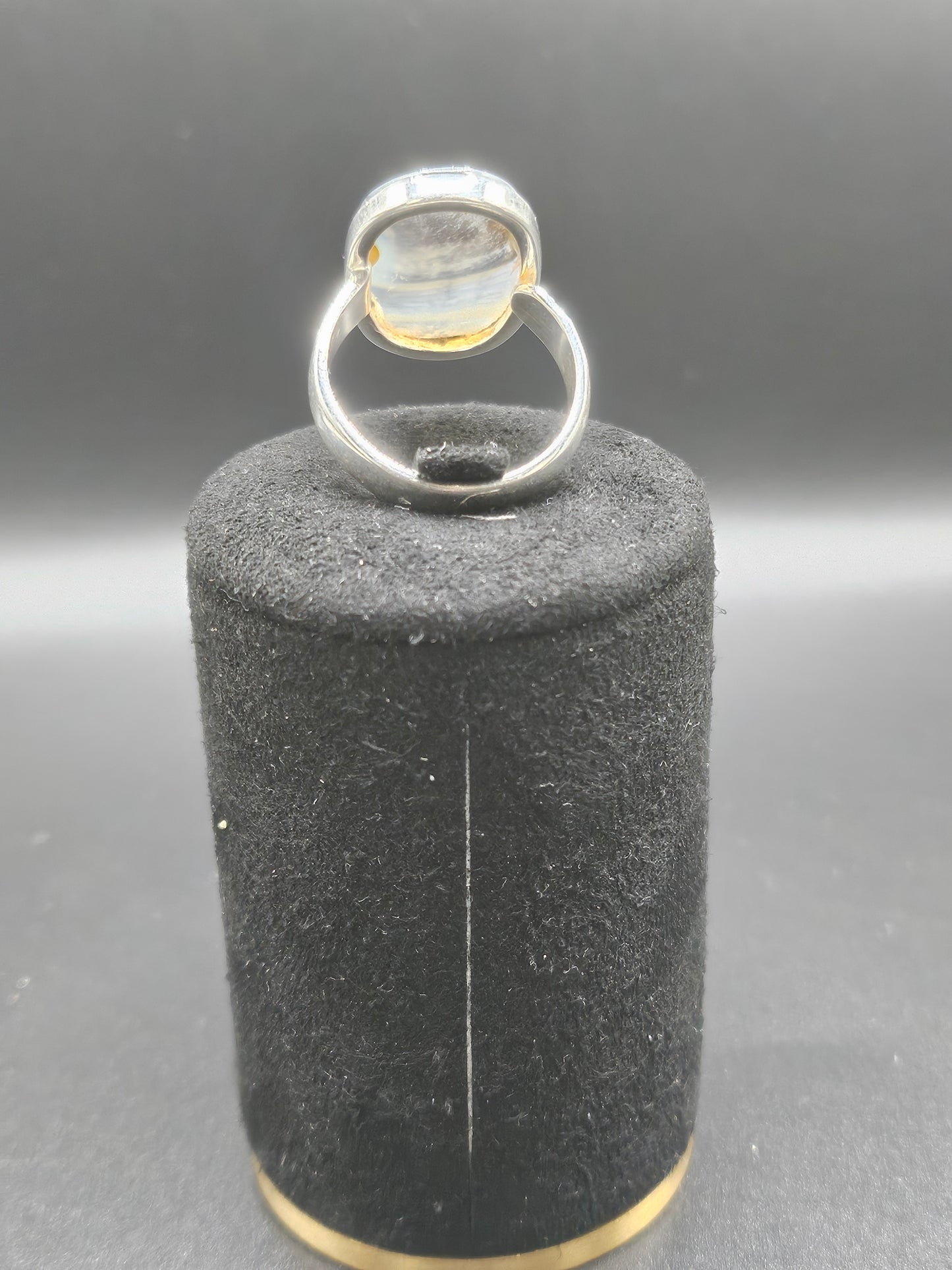 Bague Agate Dendritique - Argent Réglable