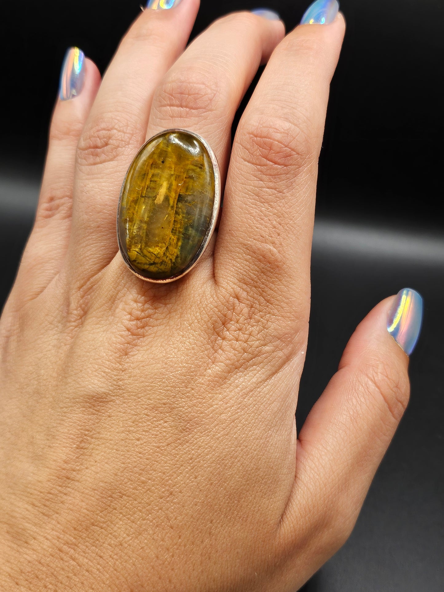 Bague Pietersite d'Asie - Argent Réglable