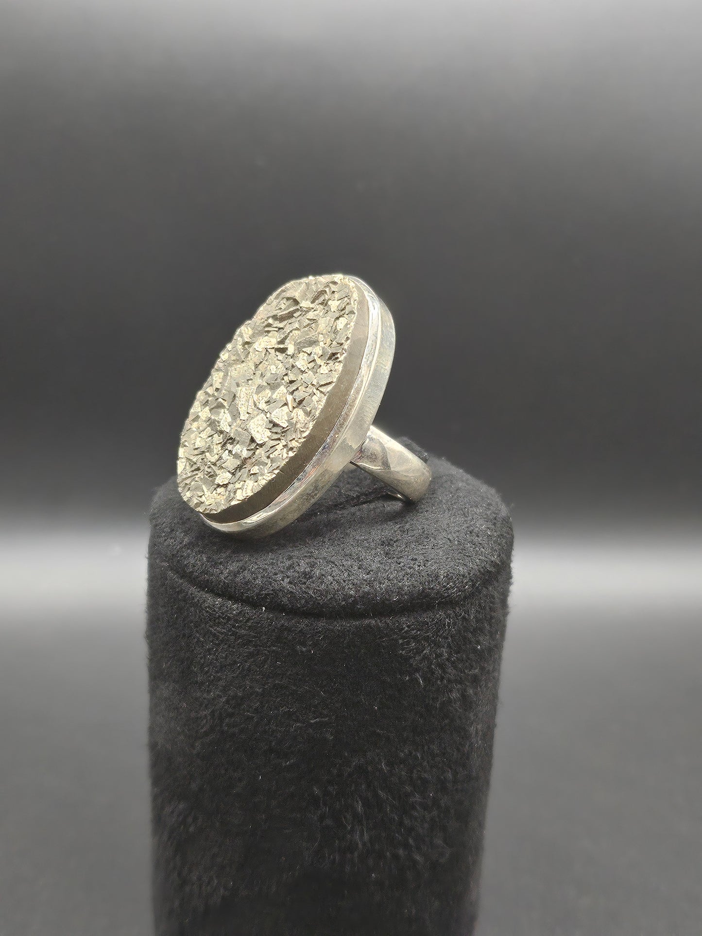 Bague en Pyrite - Argent Réglable