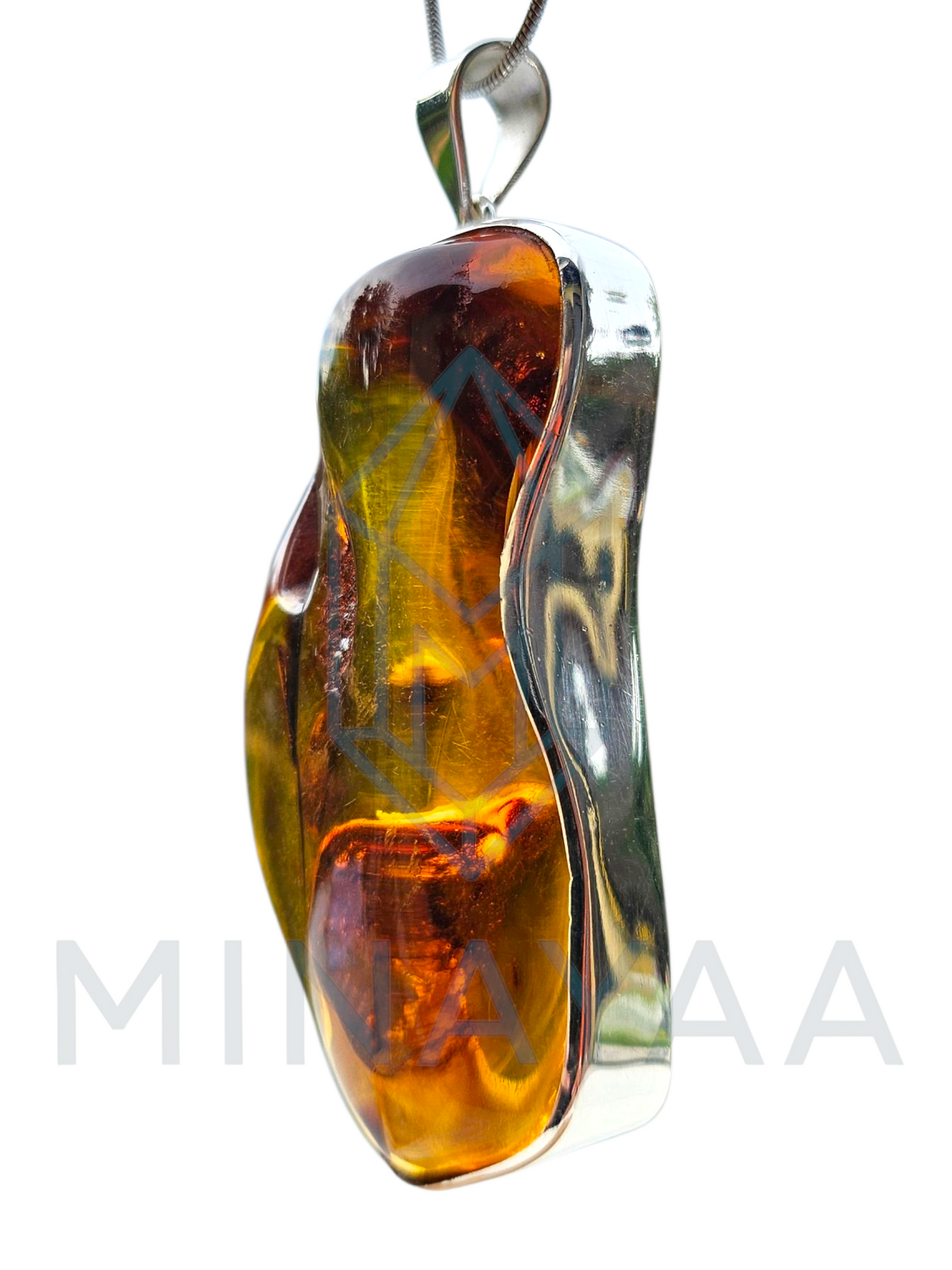 Ambre Baltique sur Argent