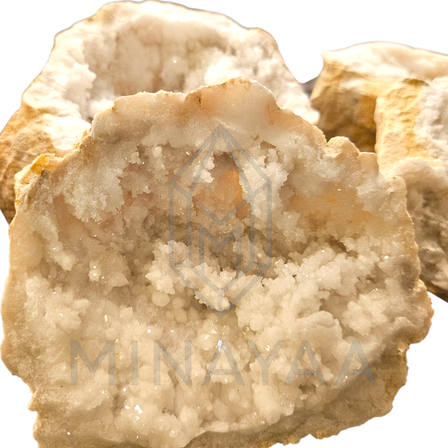 Géode de Cristal de Roche du Maroc - Géode complète Aléatoire