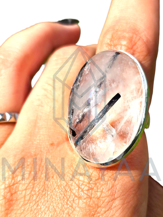 Bague Quartz Tourmaline