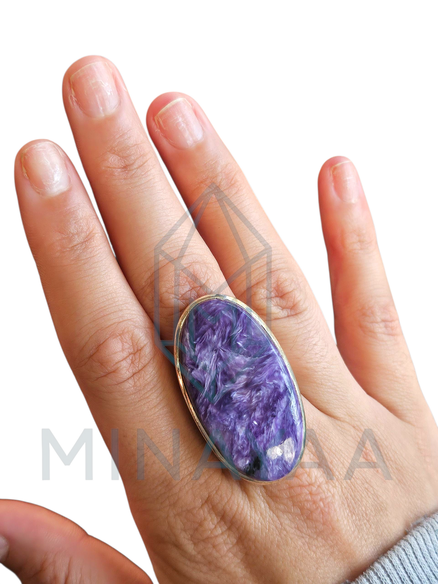 Bague Charoïte sur Argent 925