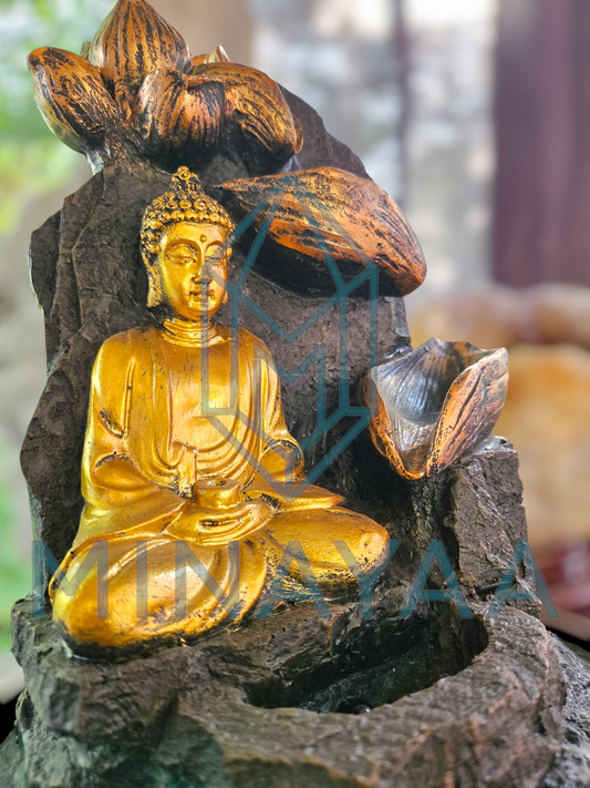 Fontaine à Eau Zen - Lotus avec Bouddha
