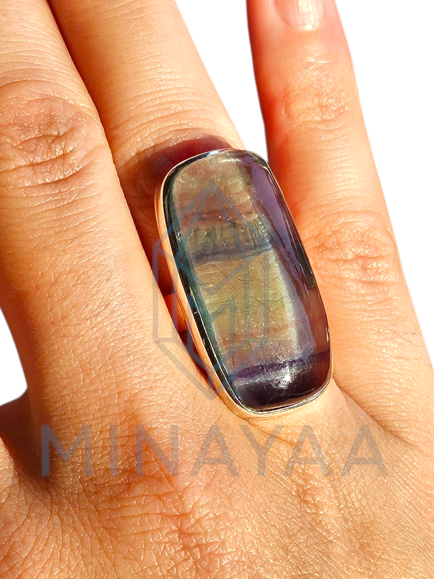 Bague Fluorite sur Argent 925