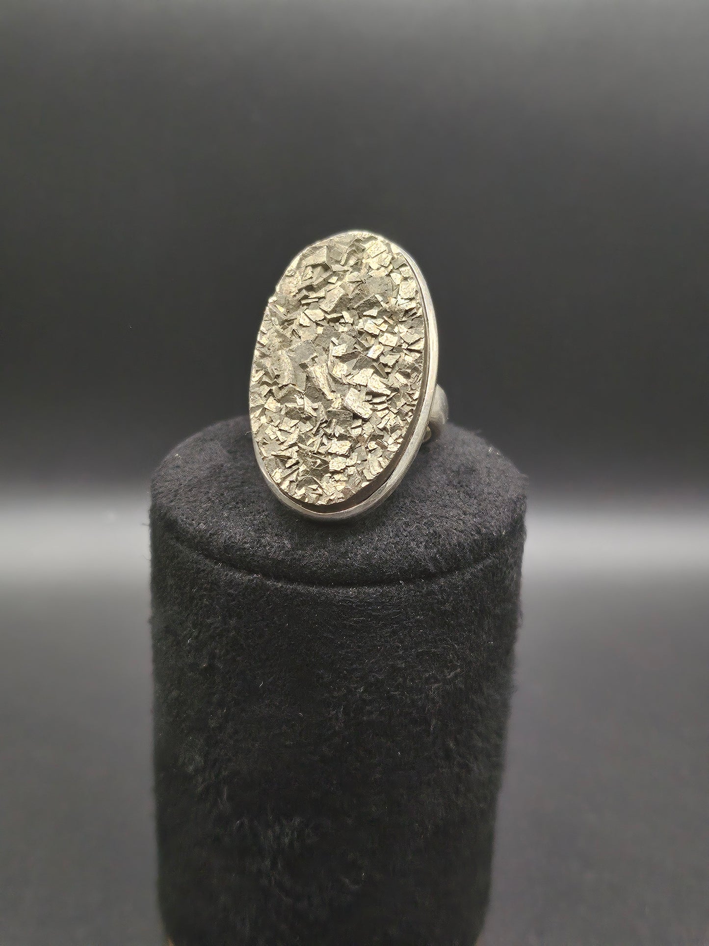 Bague en Pyrite - Argent Réglable